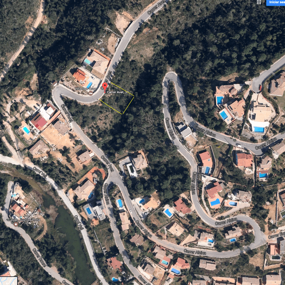 Land in the urbanization Rio de Oro, with slope