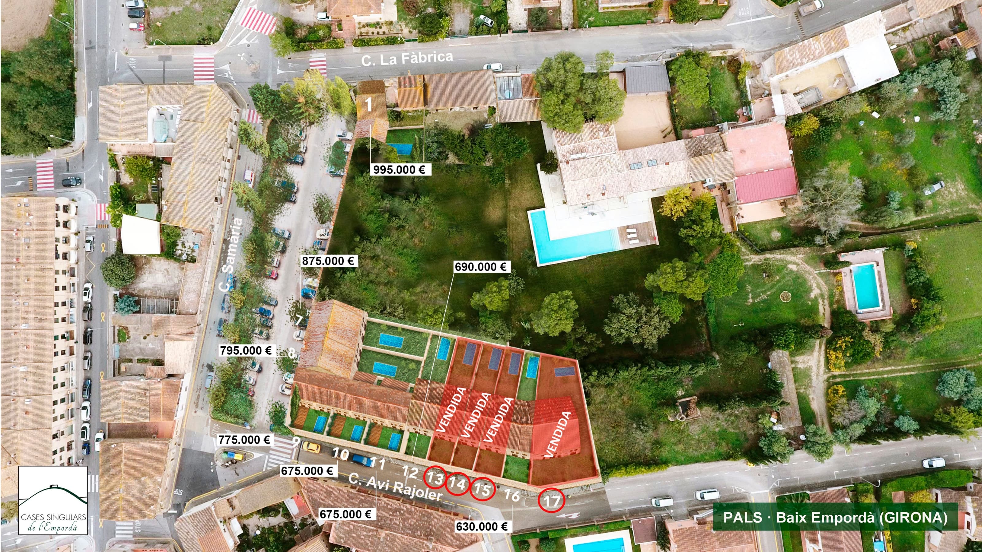 Single-family houses, with garden and individual pool near the centre of Pals